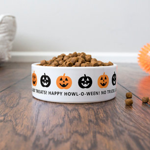 ハッピーハウウィーンハロウィーンのカボチャのちょうちんパンプキンドッグ ボウル