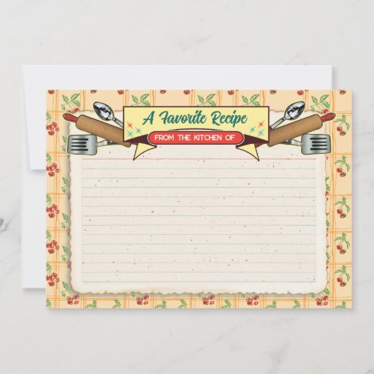 ハッピーハウスウィットブライダルシャワー招待状/レシピカード3 招待状 (裏面)