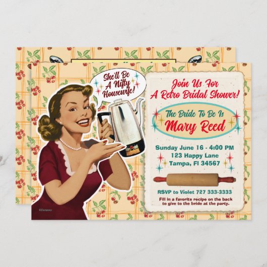 ハッピーハウスウィットブライダルシャワー招待状/レシピカード3 招待状 (正面/裏面)