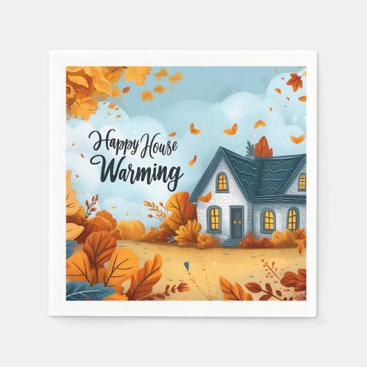 ハッピーハウスウォーミングナプキンス スタンダードカクテルナプキン (正面)