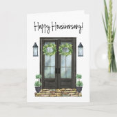 ハッピーハウスヴァージョリーフロントドアホームアニバーサリー カード (正面)