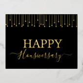 ハッピーハウス記念日のご紹介 箔シーズンポストカード (正面)