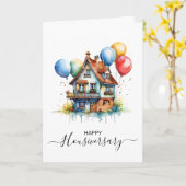 ハッピーハウス記念日の紹介状 カード (黄色い花)