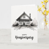 ハッピーハウス記念日の紹介状 カード (黄色い花)