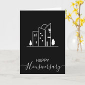 ハッピーハウス記念日の紹介状 カード (黄色い花)