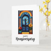 ハッピーハウス記念日の紹介状 カード (黄色い花)