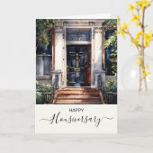 ハッピーハウス記念日の紹介状 カード (黄色い花)