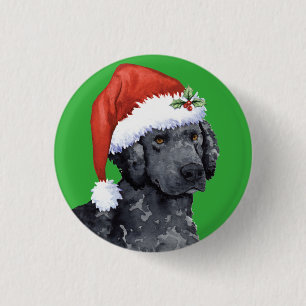 ハッピーハウデイカーリーコーテッドレトリバー 缶バッジ