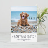ハッピーハウデイシンプルズかわいいペットドッグフォト シーズンカード (スタンド正面)