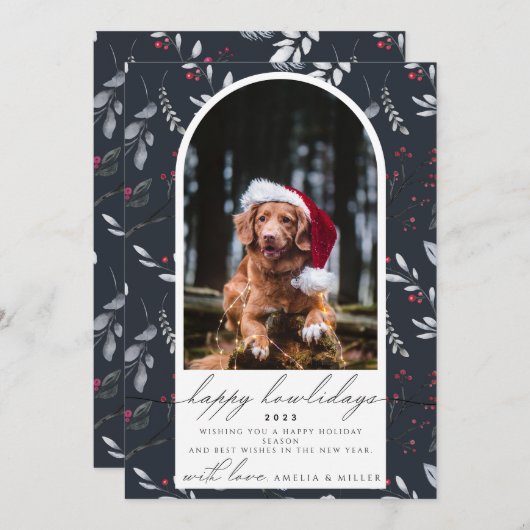 ハッピーハウデイズクリスマスペットアーク植物学 招待状 (正面/裏面)