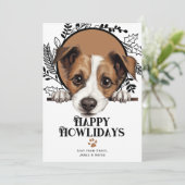 ハッピーハウデイズジャック・ラッセル・テリアードッグクリスマス シーズンカード (スタンド正面)