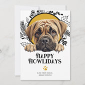 ハッピーハウデイズブルマスティフドッグクリスマス シーズンカード (正面)