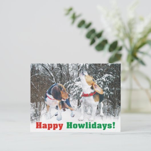 ハッピーハウデイ!ビーグルスノーウィーズポストカード シーズンポストカード (スタンド正面)