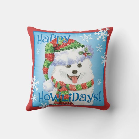 ハッピーハウリデイエスキモードッグ クッション (裏面)