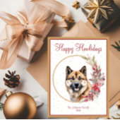 ハッピーハウリデイズかわいい秋田犬 シーズンポストカード
