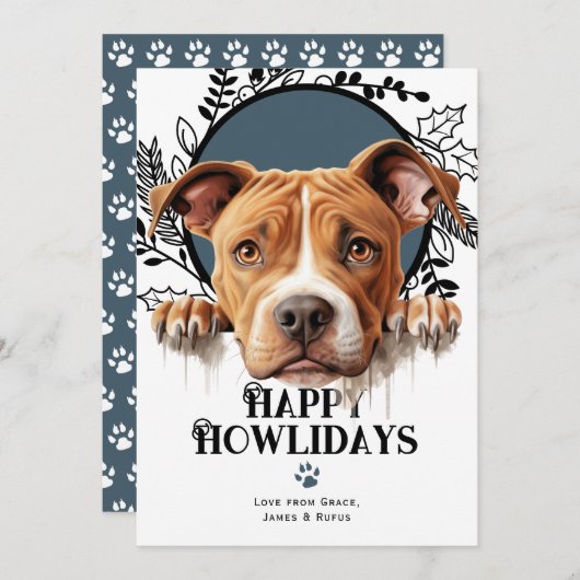 ハッピーハウリデイズアメリカンピットブルテリア シーズンカード (正面/裏面)