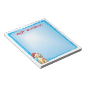 ハッピーハウリデイズイエロー・ラブラドール・レトリーバー ノートパッド (アングル)