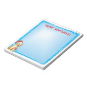 ハッピーハウリデイズイエロー・ラブラドール・レトリーバー ノートパッド (回転)