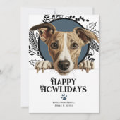 ハッピーハウリデイズウィペットドッグクリスマス シーズンカード (正面)