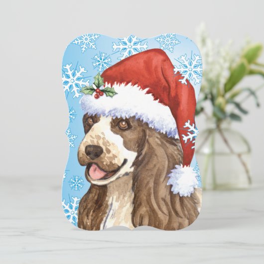 ハッピーハウリデイズエングリシコッカースパニエル犬 シーズンカード (スタンド正面)