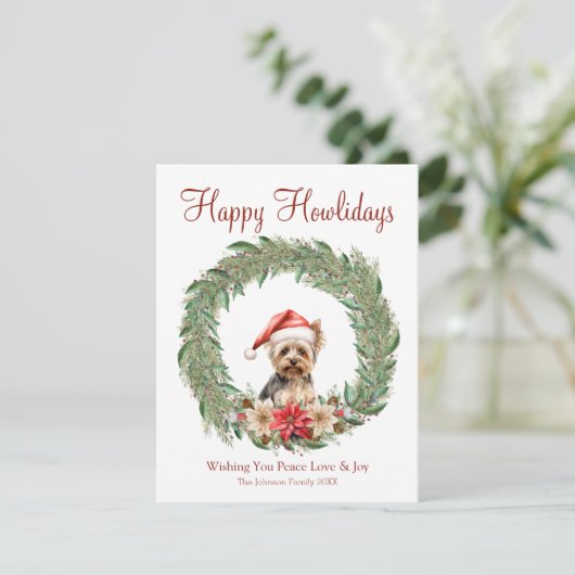 ハッピーハウリデイズカワイイヨークシャーテリアドッグ シーズンカード (スタンド正面)