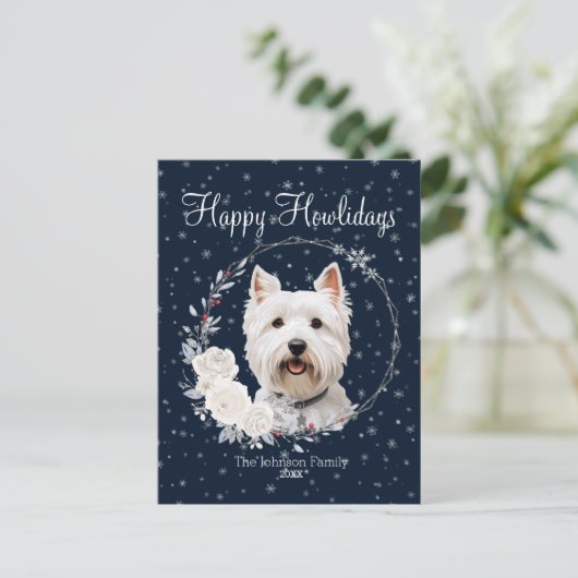 ハッピーハウリデイズカワイウェスティードッグ シーズンポストカード (スタンド正面)