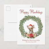 ハッピーハウリデイズカワイチワフアドッグ シーズンポストカード (正面/裏面)
