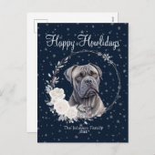ハッピーハウリデイズカワイトケーンコルソ犬 シーズンポストカード (正面/裏面)