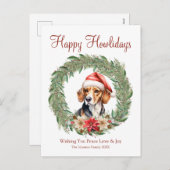 ハッピーハウリデイズカワイビーグルドッグ シーズンポストカード (正面/裏面)