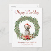ハッピーハウリデイズカワイブルドフランスのッグ シーズンポストカード (正面/裏面)