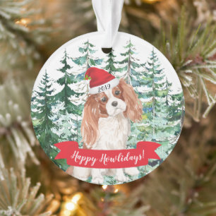 ハッピーハウリデイズカヴァリエキングシャルドッグクリスマス オーナメント