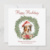 ハッピーハウリデイズキュートオーストラリア羊飼い犬 シーズンカード (正面)