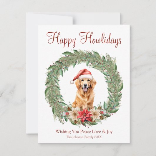ハッピーハウリデイズキュートゴールデンレトリバードッグ シーズンカード (正面)