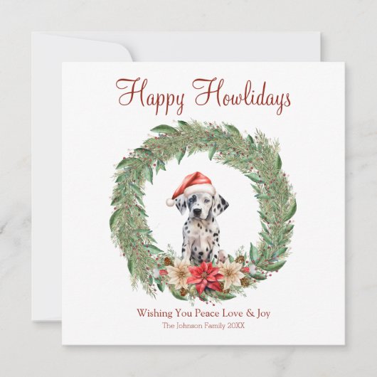 ハッピーハウリデイズキュートダルマチアン犬 シーズンカード (正面)