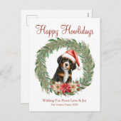 ハッピーハウリデイズキュートベルネーズマウンテンドッグ シーズンポストカード (正面/裏面)