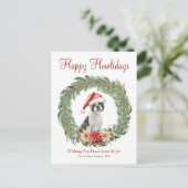 ハッピーハウリデイズキュートボストンテリアードッグ シーズンポストカード (スタンド正面)