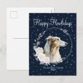 ハッピーハウリデイズキュートボルゾイドッグ シーズンポストカード (正面/裏面)