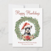 ハッピーハウリデイズキュートミニチュアシュナウツァードッグ シーズンカード (正面)