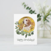 ハッピーハウリデイズクリスマスドッグカスタム ポストカード (スタンド正面)