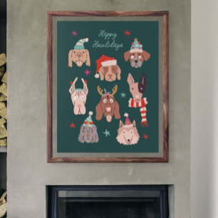 ハッピーハウリデイズクリスマスドッグホリデー ポスター