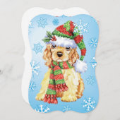 ハッピーハウリデイズコッカースパニエル犬 シーズンカード (正面/裏面)