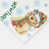 ハッピーハウリデイズコッカースパニエル犬 フリースブランケット (角)