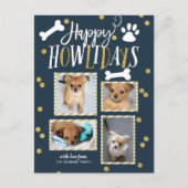 ハッピーハウリデイズコラージュ |クリスマスフォト シーズンポストカード (正面)