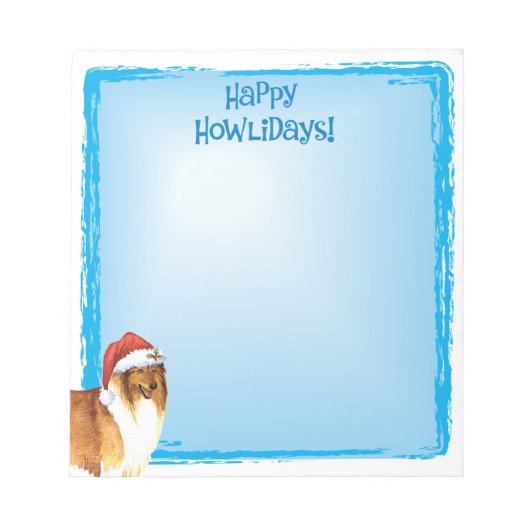 ハッピーハウリデイズコリー ノートパッド (正面)