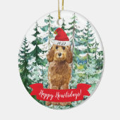 ハッピーハウリデイズゴールデンコックパポ セラミックオーナメント (左)