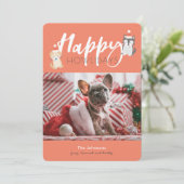 ハッピーハウリデイズサンタパピズレッドホリデーカード シーズンカード (スタンド正面)