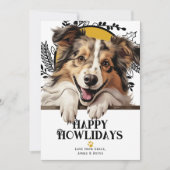 ハッピーハウリデイズシェトランドシェプドッグクリスマス シーズンカード (正面)