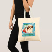 ハッピーハウリデイズシーズー（犬）ツ トートバッグ (正面(商品))