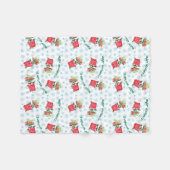 ハッピーハウリデイズスタンダードシュナウザー フリースブランケット (正面(横))