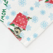 ハッピーハウリデイズスタンダードシュナウザー フリースブランケット (角)